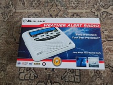 Midland WR-120 Emergency Weather Alert Radio with Alarm Clock - White