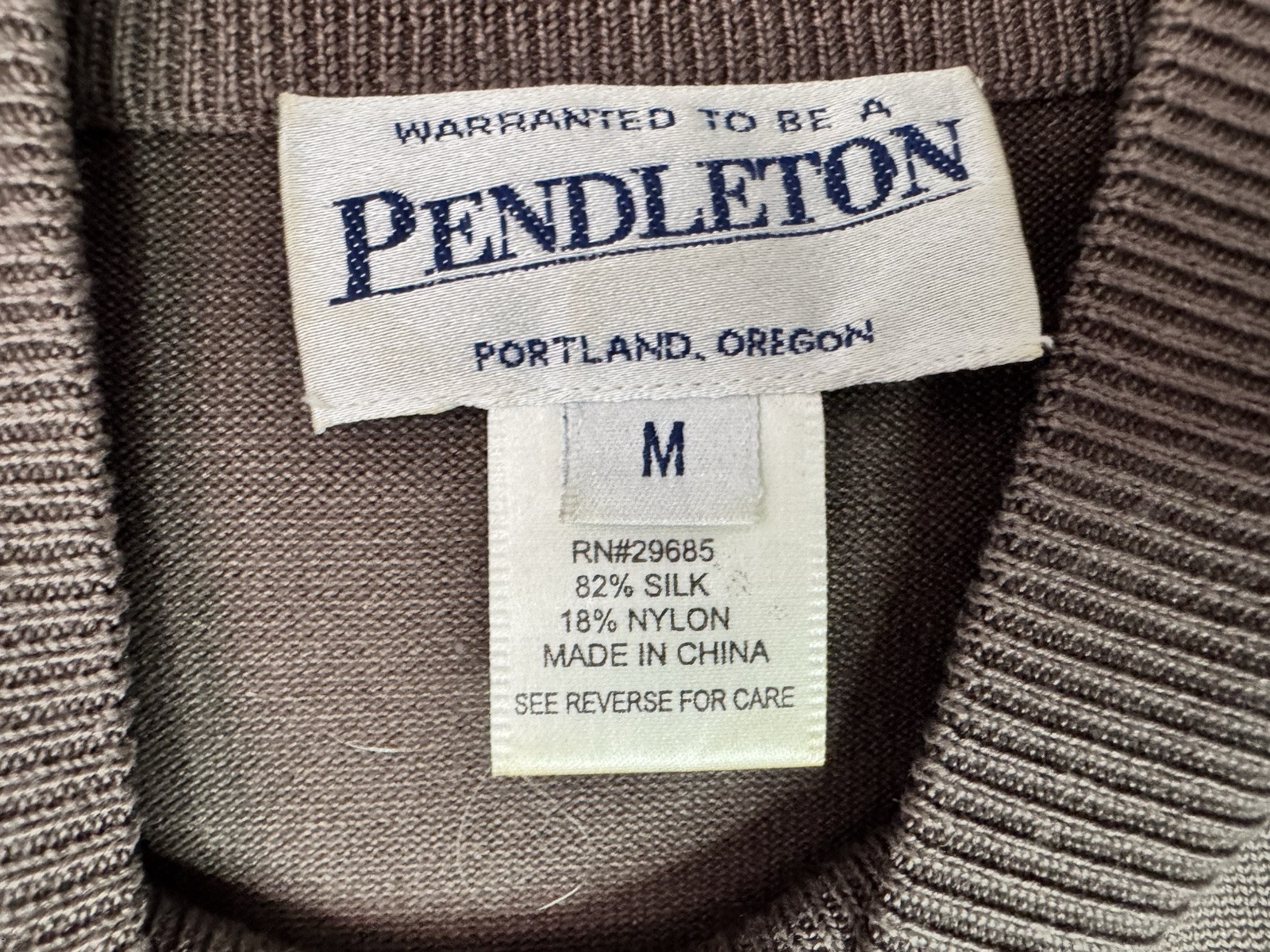 Pendleton Women's Medium Brown Long Sleeve Silk B… - image 4