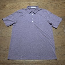 Criquet Polo Shirt Mens Large Purple Players Golf Performance Stretch Preppy