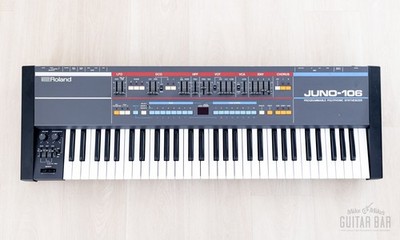 1984 Roland Juno-106 Vintage Analog Synthesizer, Serviced 120v w