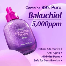 EQQUALBERRY Bakuchiol Plumping Serum Retinol Alternative Vitamin Illuminating Br