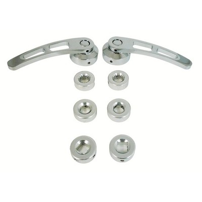 CJ Classics Interior Door Handles Truss-Style Chrome 4-1/4  Universal Pair
