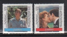 Zambia 348-9 Royal Wedding Mint NH