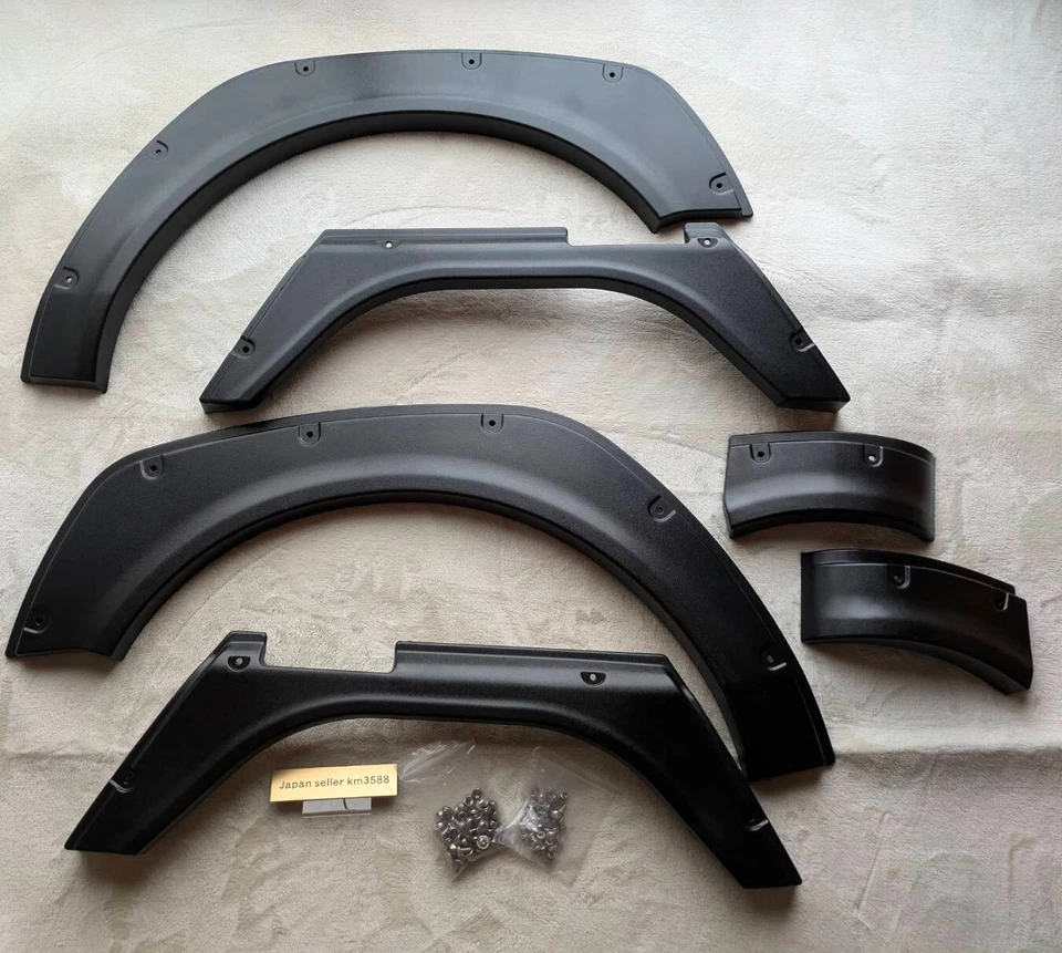 Guardabarros sobre arco JDM negro ABS 6 piezas para DAIHATSU Hijet Truck S500P S510P Foto 4 de 4