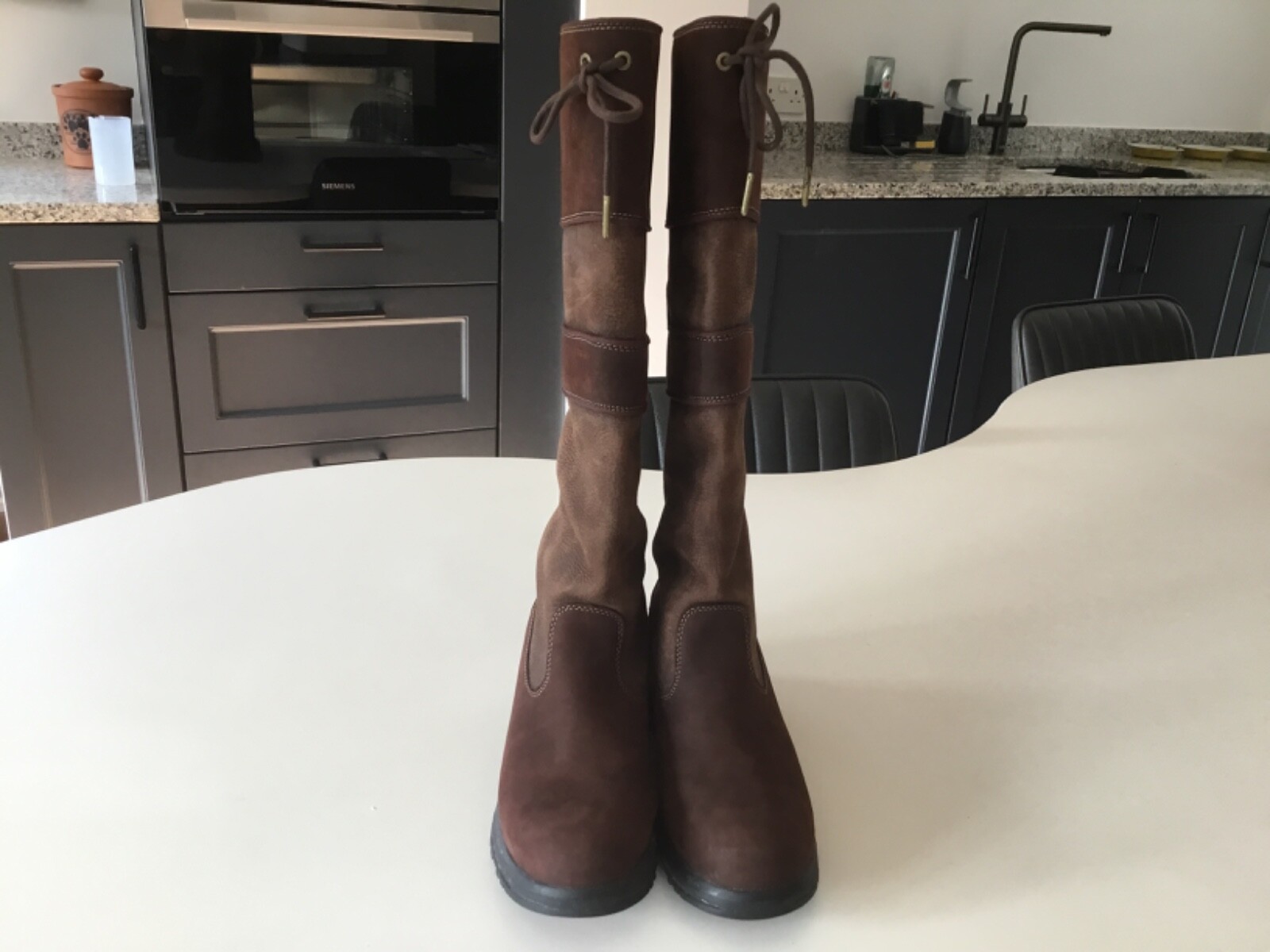 Musto goretex brown leather country boots, size UK 6.5 eBay