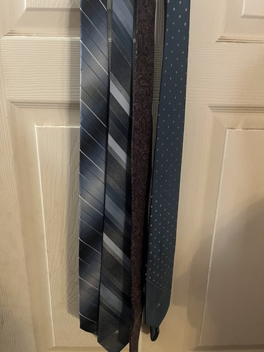 Lote de 4 corbatas de cuello de diseñador para hombre. Beau Brummell-Etienne Aigner-halston 3. - Imagen 1 de 10