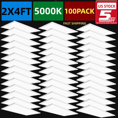 LED Panel Light 2x4 FT 75W,Recessed Edge-Lit Drop Ceiling Troffer LED Flat Light