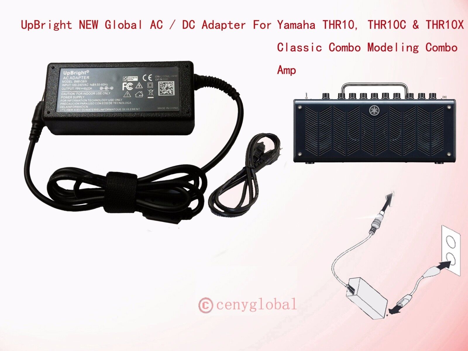 15V AC Adapter For Yamaha THR10 THR10C THR10X Classic Combo Modeling Combo  Amp