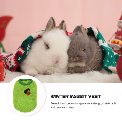 2 Pc Bunny Vest Clothes Accessories Cool Pet Rabbit Small Animals Warm ...