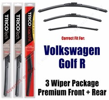 Wipers 3pk Premium Beam Front/Rear fits 2015+ Volkswagen Golf R 19260/180/11H
