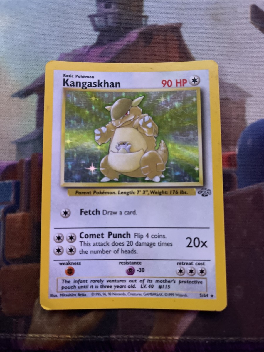 kangaskhan holographic pokemon card value - 163/236 end display Kangaskhan (5) - Jungle [HOLO]