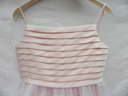 NWT Sarah Louise Girl's Elegant Pink Satin Dress w/Folds & Beaded Design Sz. 8y - Picture 2 of 11