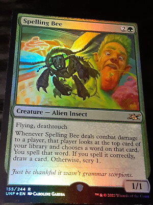 MTG ビビの根気　英語版 Foil MTG ビビの根気 英語版 Foil Spelling Bee FOIL, Unfinity , NM , MTG