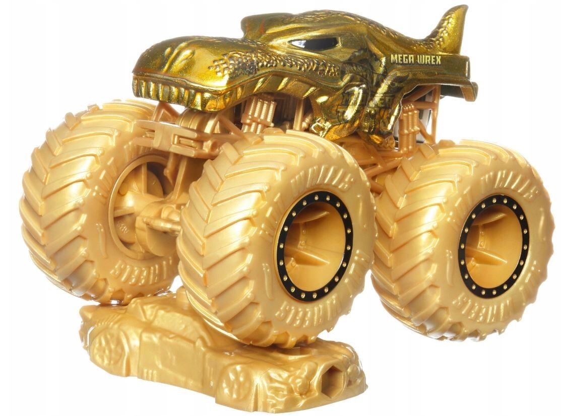 Hot Wheels モンスタートラック ゴールド HOT WHEELS MONSTER TRUCK VEHICLE 1:64 MEGA WREX HWR70 | eBay