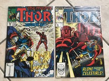 Mighty Thor 387 and 388 1st Exitar Celestial Eternals Vintage Marvel Comics 1998