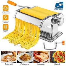 Stainless Steel Fresh Pasta Maker Roller Machine for Noodle Spaghetti Fettuccine