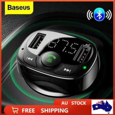 Baseus Handsfree FM Transmitter Wireless Bluetooth Car Kit MP3