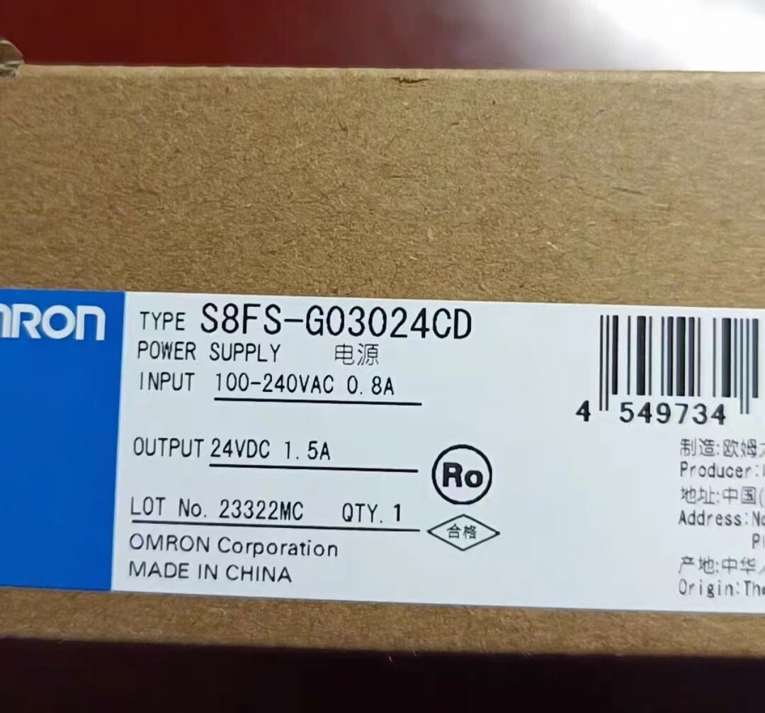 1pcs OMRON S8FS-G03024CD switch power supply CD24V 1.5A AC100-240V 