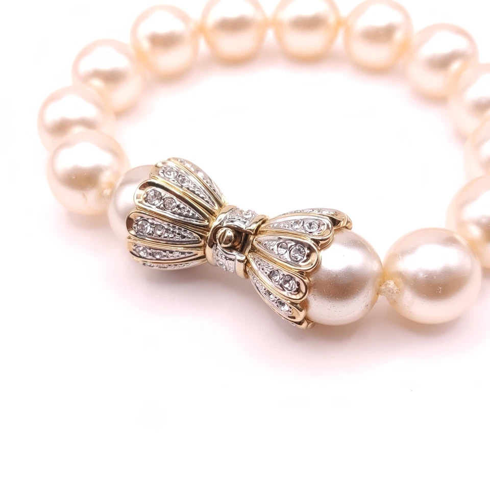 ⭐ Pierre Lang Armband Band Armreif Perle Halskette Collier Kette Gold fa. 24 ⭐ - Bild 2 von 3