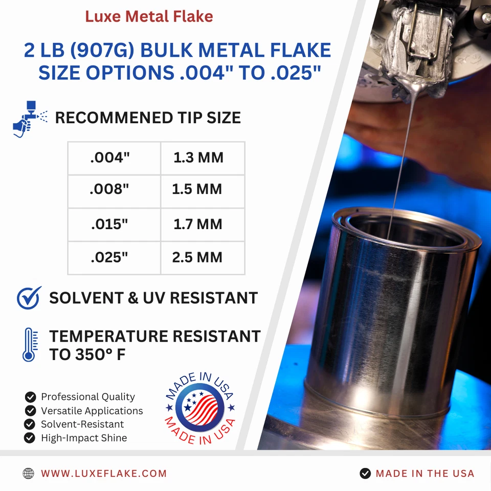 Escama de metal púrpura rico de 2 lb - 0,004" a 0,025" - Aditivo profesional a granel (907 g) Foto 2 de 4