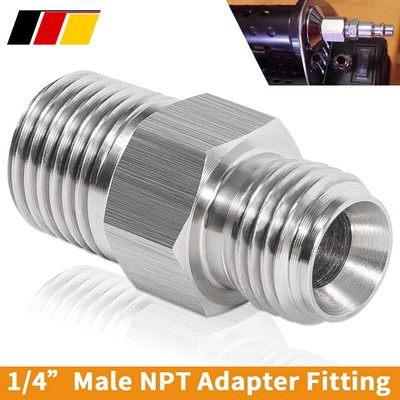 Metric Fitting Pipe 1/4'' NPT Male to M12 x 1.25 Male Metric Coupling Pipe Gauge