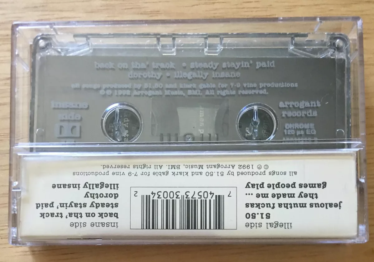 5150 Illegally Insane Games People Play 1992 Cassette Tape Rap Hip Hop