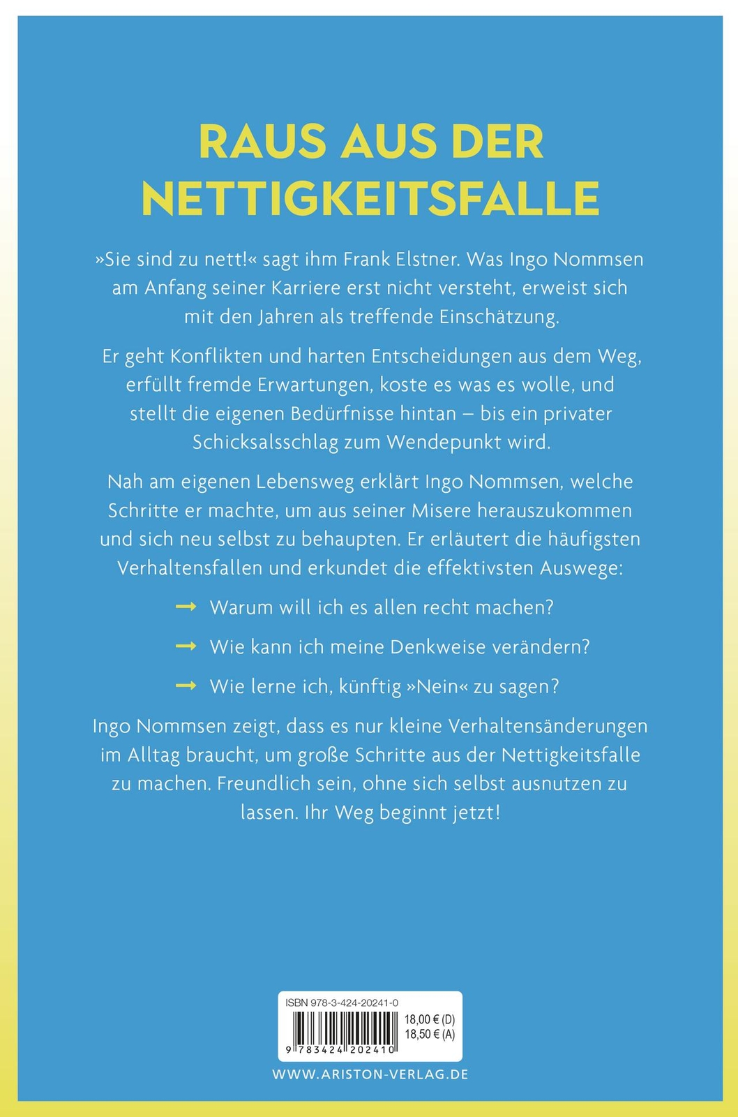 Thumbnail - Hilfe, Ich Zu Nett Ingo Nommsen 9783424202410