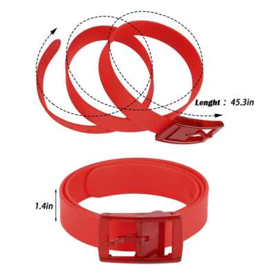 Adjustable Rubber Plastic Jelly Silicone Casual Belt With  display picture 2