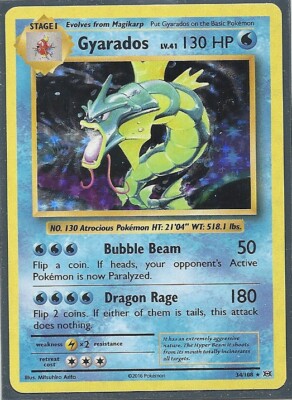 2016 GYARADOS 34/108 -XY EVOLUTIONS Pokemon Card- RARE- HOLO- MINT