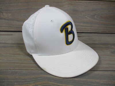 Morgantown WV Bombers Baseball Cap White Evoshield Flex Fit Small Medium GUC