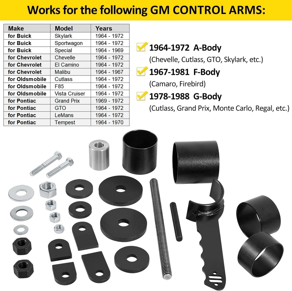 Upper Lower Control Arm Bushing Removal and Installation Tool 85000009 for GM - Image 4 of 4