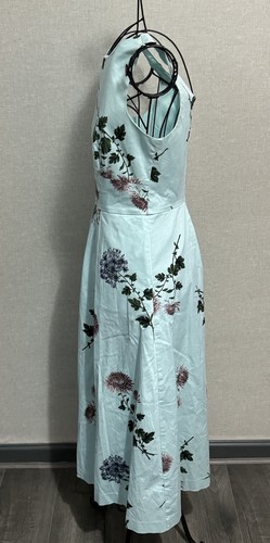 Oasis Natural History Museum Print Midi Dress Last Size 12 Floral Blue Pattern - Picture 5 of 12