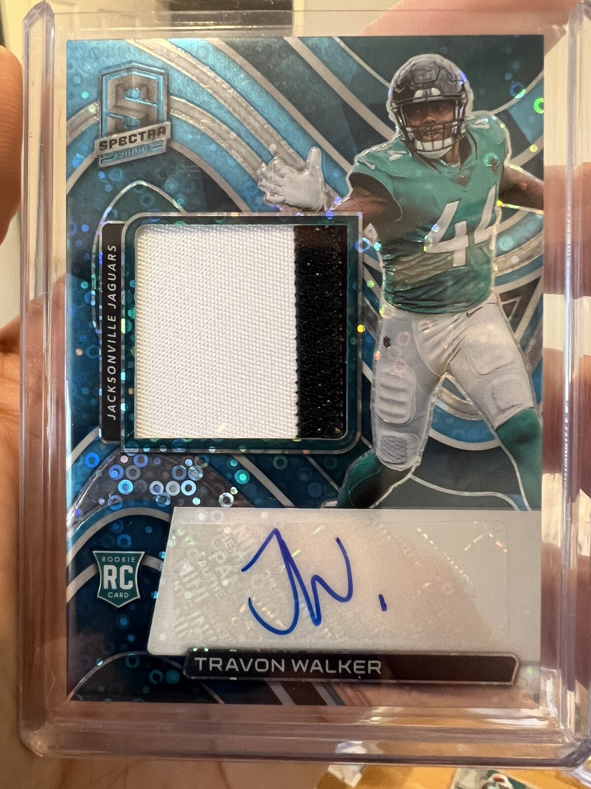 2022 Spectra RC Blue Patch Auto #201 Travon Walker /60