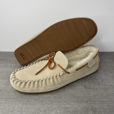 COACH Suede Shearling Moccasin - Sand- CC743 Men display picture 1