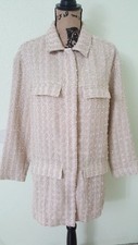 $289 Leith Gold Metallic Tweed Jacket Coat Size Small