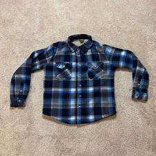 Kids Eddie Bauer Plaid Snap Soft Fleece Jacket Size 10/12