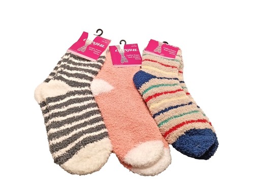 AUTHENTIC CHROME HEARTS 3-piece socks set, striped pattern Black
