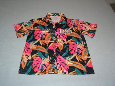 OASIS Bacardi Hawaiian Short Sleeve Button Down Shirt Size Large - Made in USA