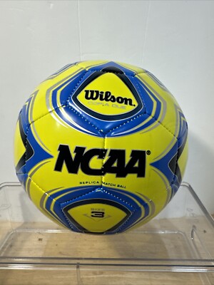 Wilson Copia Due Soccer Ball, Size 3 Replica Match Ball NCAA New Yellow, Blue.