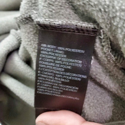 The North Face Boys Sweatshirt Large Green Colorblock Hoodie Fleece Full Zip - Picture 7 of 10
