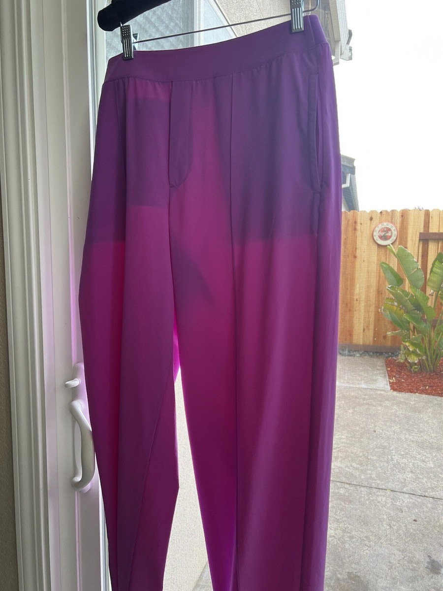Athleta Jazzy Purple Brooklyn Heights Slim Pants Scrubs Women's 12