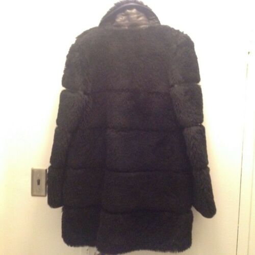 BARBARA BUI SHEARLING BLACK COAT SZ 40/MEDIUM - Picture 3 of 11