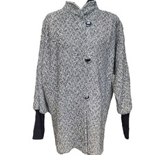 Vintage 80  s New York Girl Oversized Tweed Jacket SZ 10 Multicolor Fleck