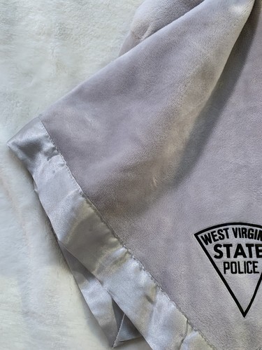 NWOT Gray Lovey Elephant baby Security Blanket WV State Police Embossed Rare HTF - Picture 5 of 11