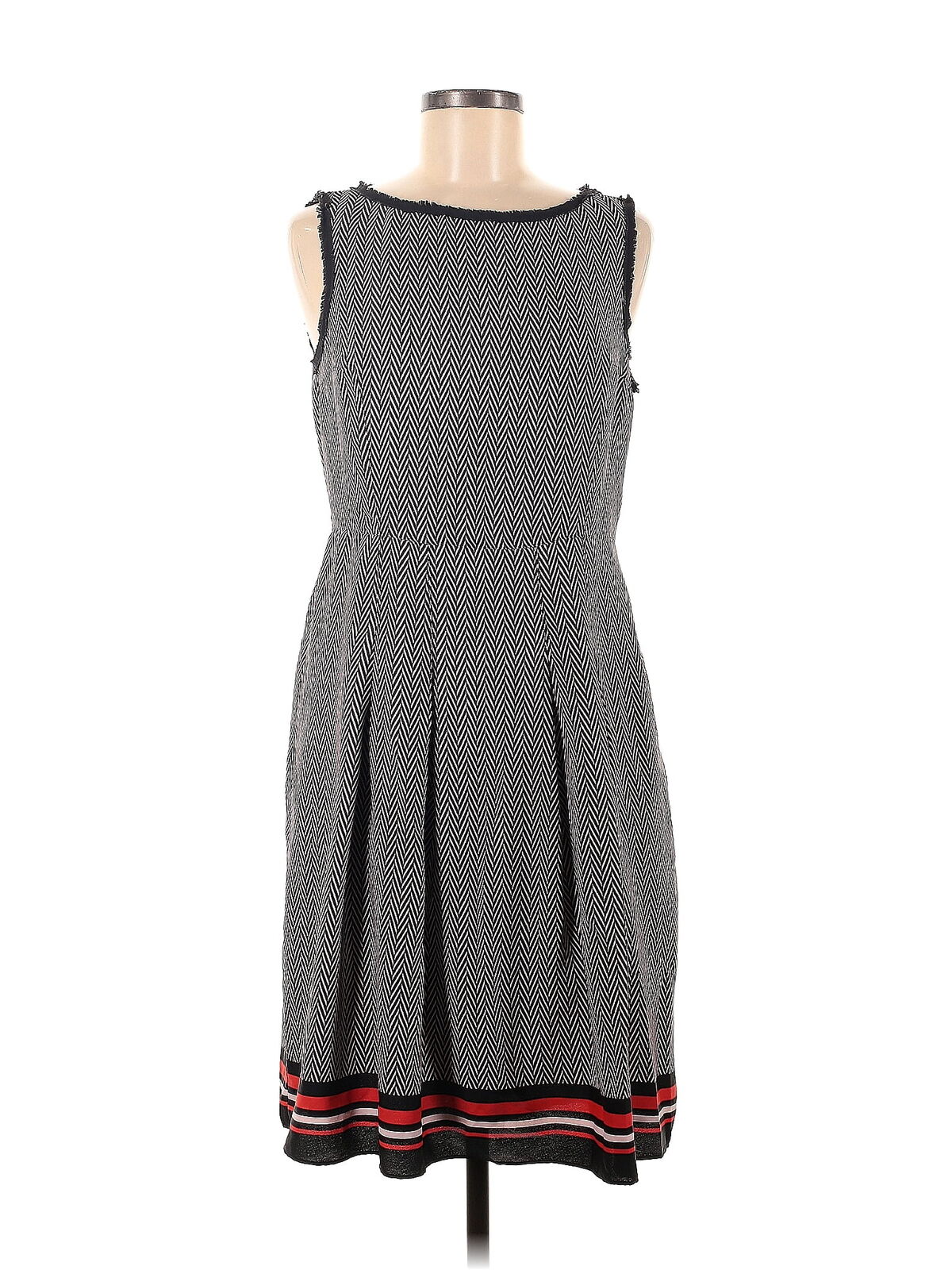 Jones New York Collection Women Gray Casual Dress… - image 1