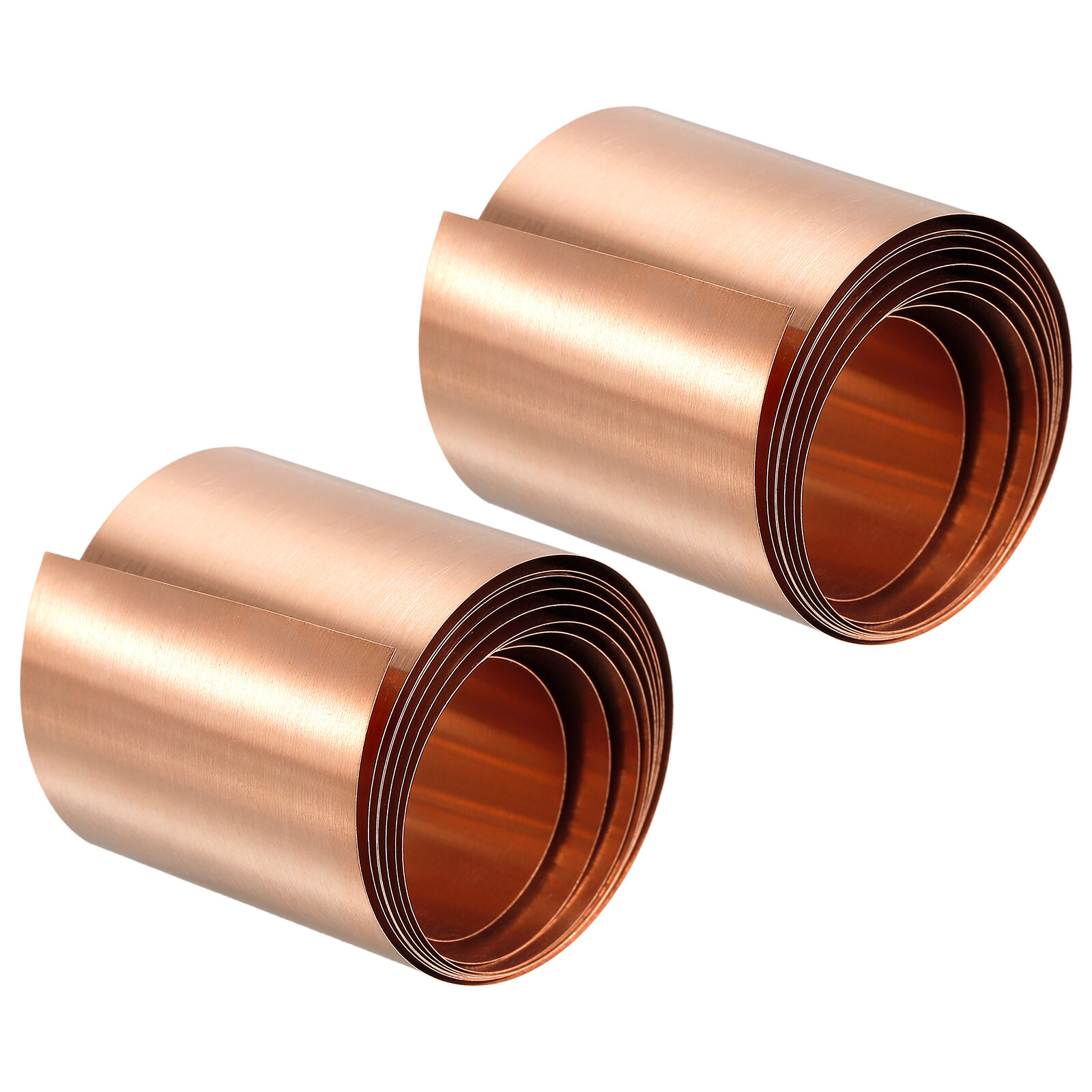 Copper Thin Foil Roll Sheet, 2Pcs 0.2x40x1000mm Pure Copper Foil Sheet