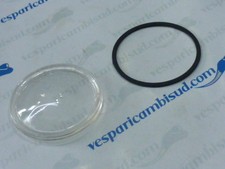 VETRO + GUARNIZIONE KM VESPA 50 FARO TONDO ANNI 60/70 Vesparicambisud
