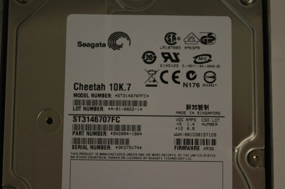 NEW HP ST3146707FC 147GB 10K 3.5" FC 10K DC3 HDD W/CARRIER - 645111-001 - Image 4 of 4