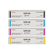 GPR58 GPR-58 Toner Cartridge Set 4-Pack, 1BK 1C 1M 1Y Compatible GPR 58 Ton...