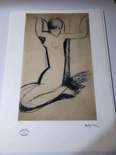 Amedeo Modigliani off set lithograph cm 50x70 Archives Paris - signature on